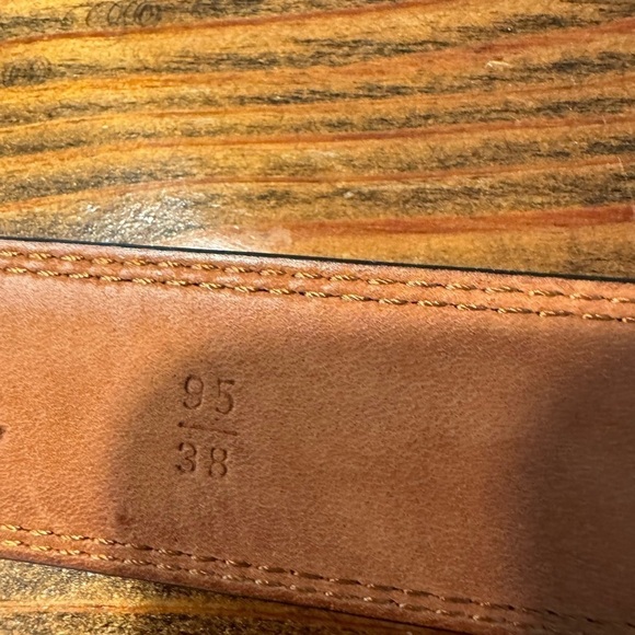 Cole Haan Black Leather Brauded Belt with Signature Silver Tone Buckle Size 38 - Picture 4 of 8